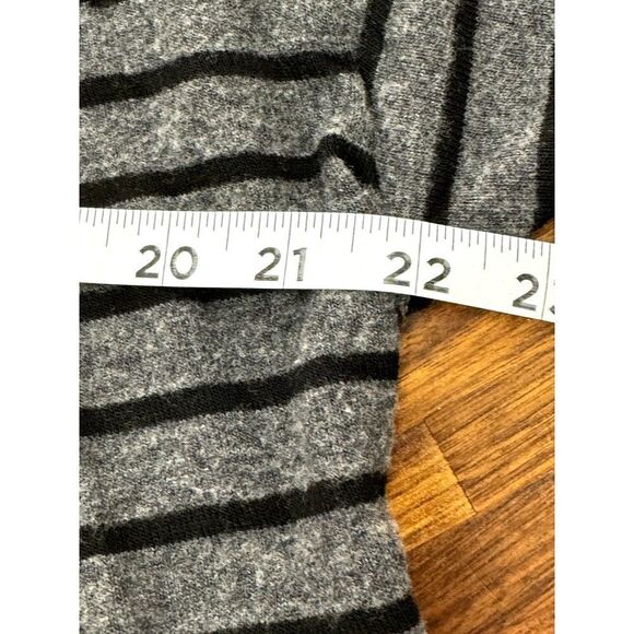 Michael Stars Open Front Grey and Black Striped Long-Sleeve Sweater Sz Small EUC - Picture 6 of 6